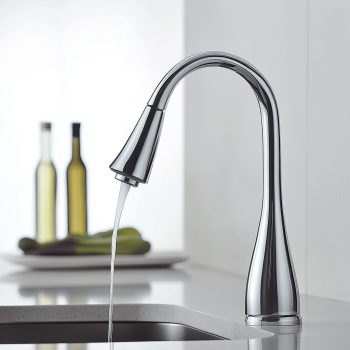 kitchen tap with pull out spray